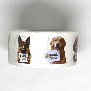 Let 500 Puppers Do the Talking on Your Packages - Dog “Thank You” Sticker Roll